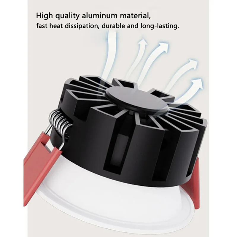 Aluminium black decorative led light spot led ceiling spot lights 0-10v dali triac  tuya zigbee dimmable recessed cob downlight