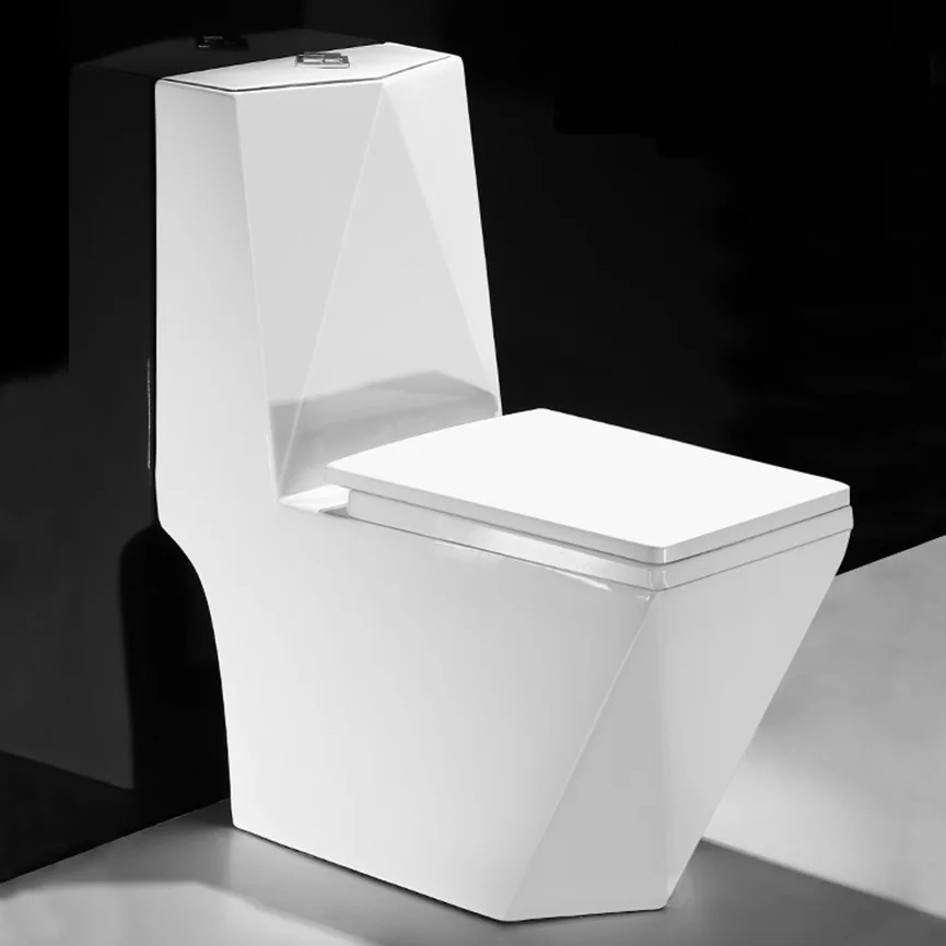 Hot Sale Household Diamond Floor Mounted Bathroom Toilet Hotel Sanitary Ware Ceramic One Piece Wash Down Toilet