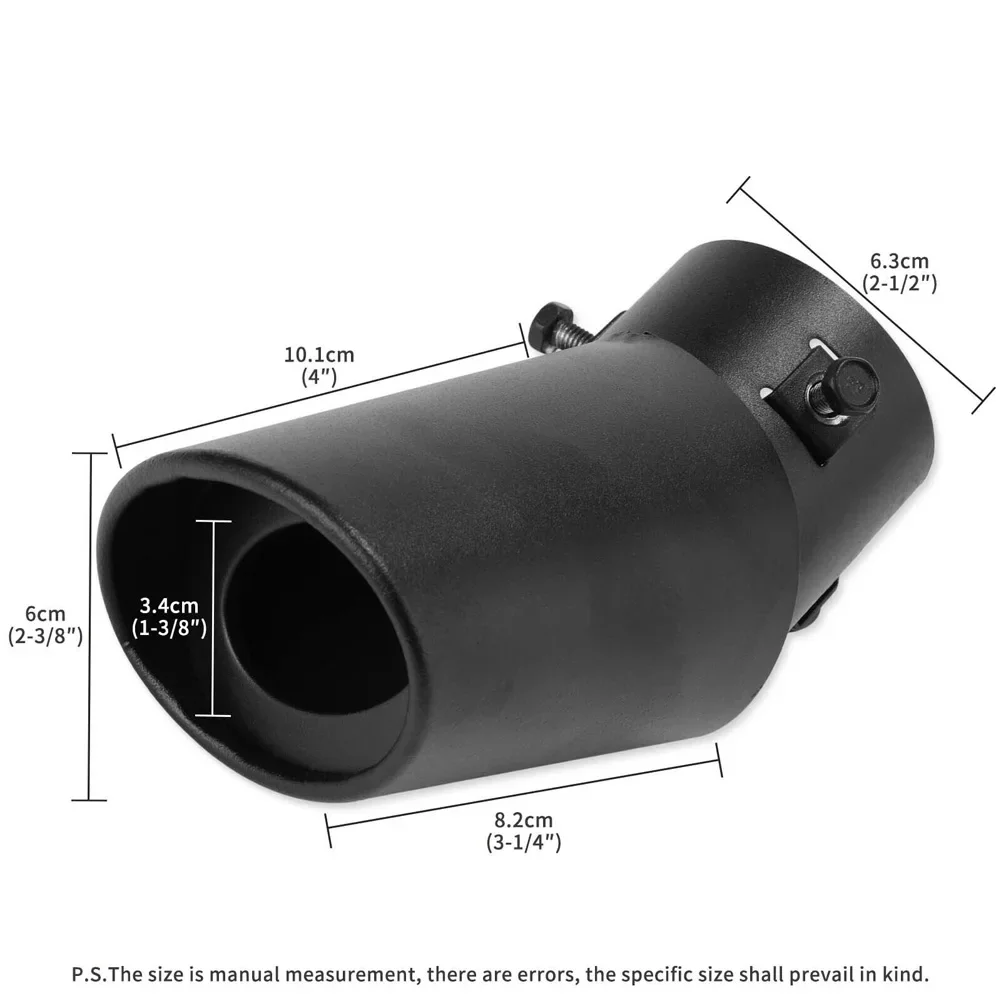 Auto muffler Racing general purpose matte tailpipe exhaust muffler tailpipe 2.48 inches