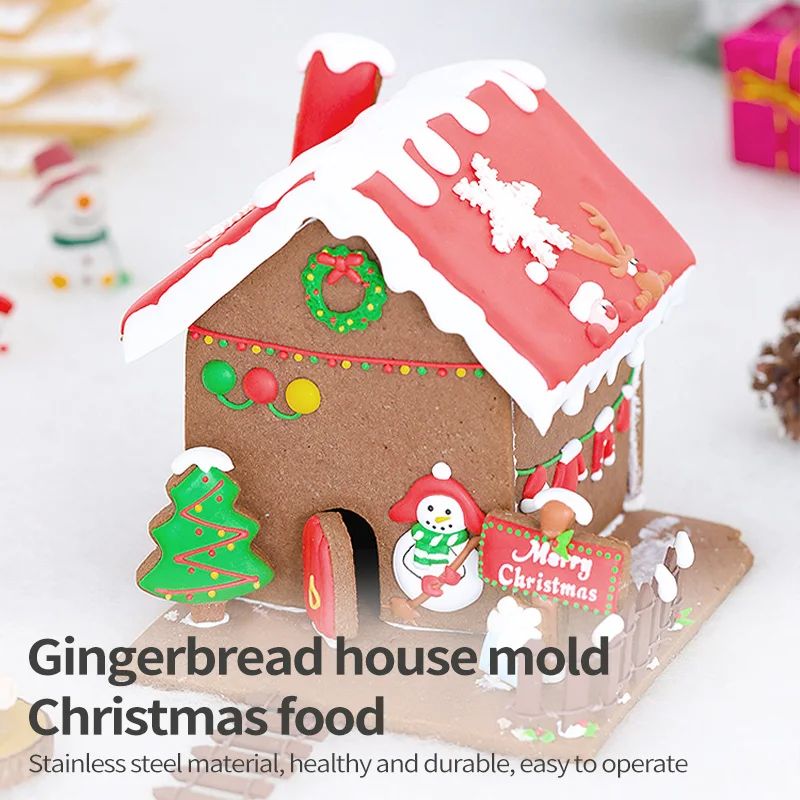 Оптовая продажа, индивидуальная форма для торта, форма для печенья, набор для рождественского печенья, набор из нержавеющей стали для имбиря