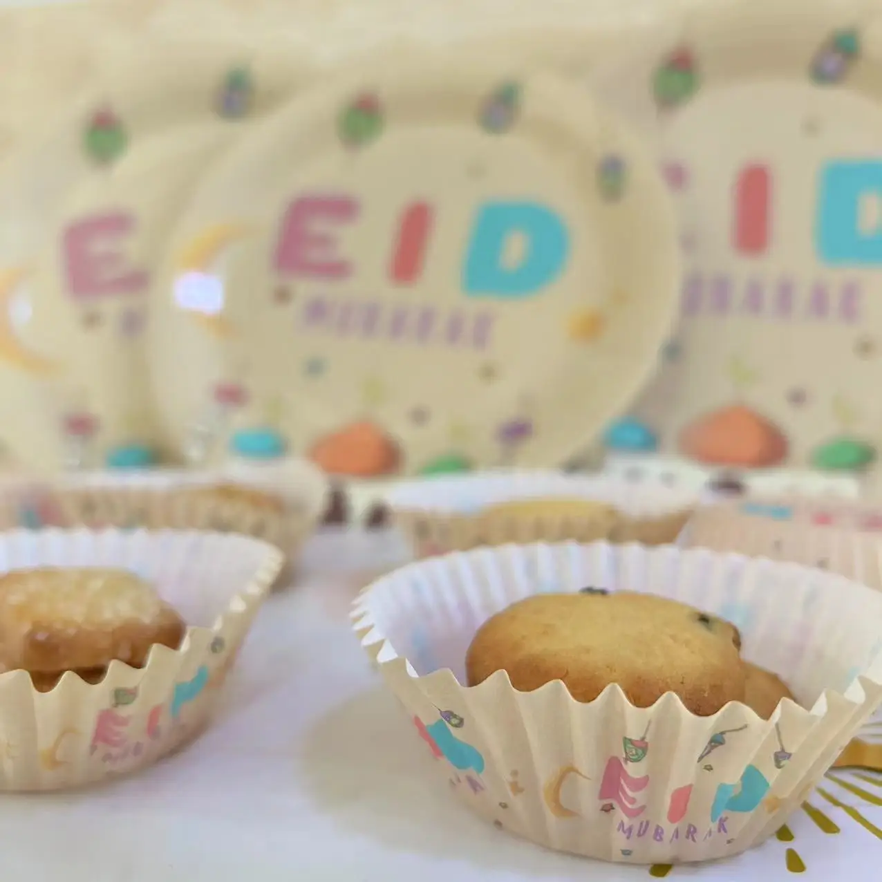 Eid Party Decor Cupcake Liner Baking Cup Patisserie Wrapper Eid Mubarak Muffin Cupcake Paper Cases
