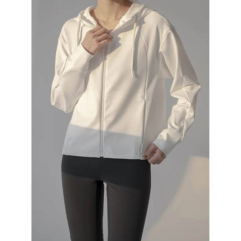 Zip Long Sleeve Yoga Jackets Plus Size Sports Yoga tops Womens Running Coat Workout Wear Gym Fitness sportswear apparel