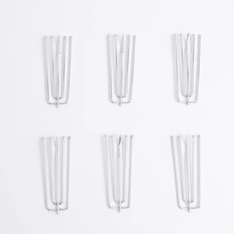 Stainless Steel Curtain Pleater Tape Hook and Pin for Pleated Drapes and 4 Prongs Pinch Pleat Hook Clips for Window Curtain Hook
