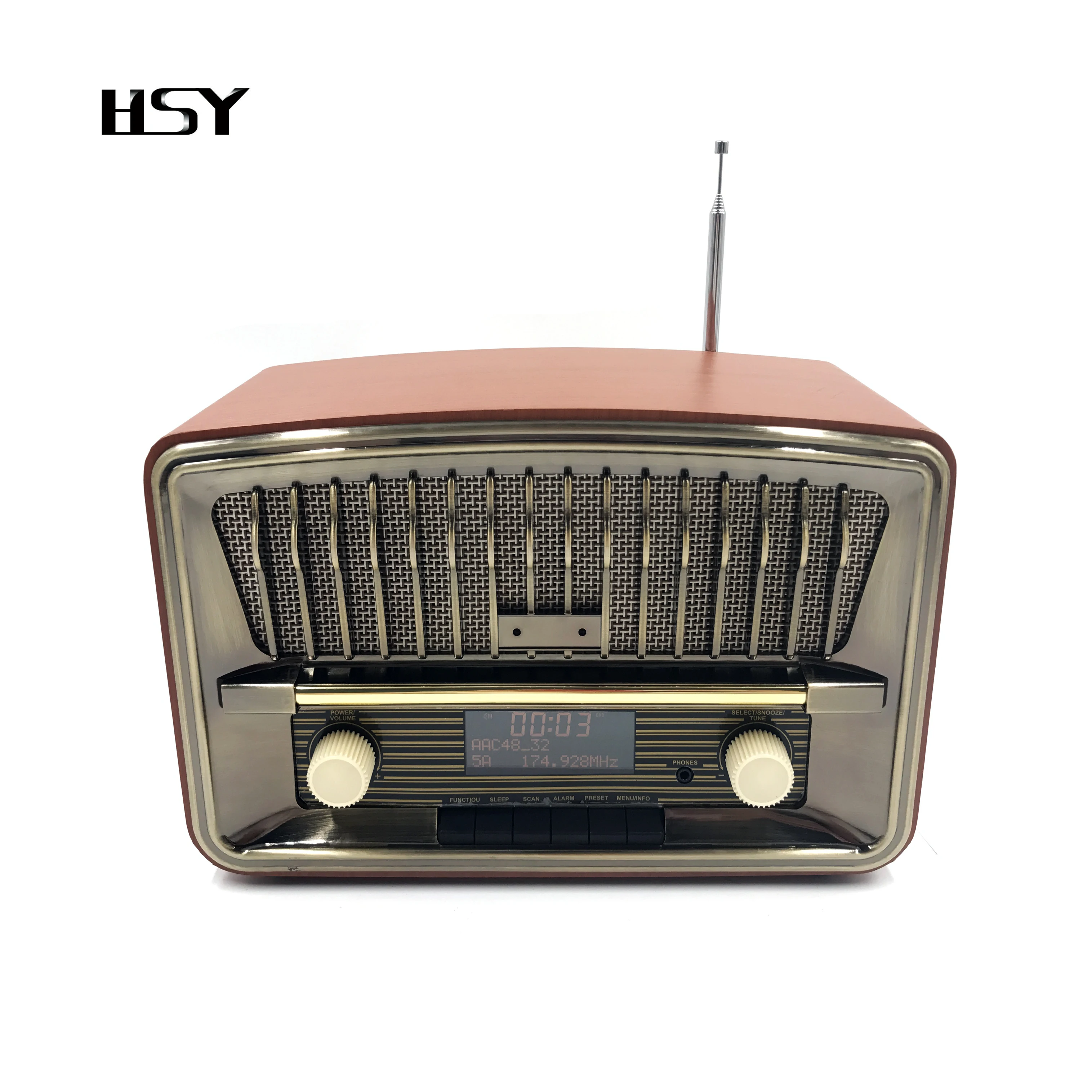 Multifunctional retro vintage dab dab+ radio FM