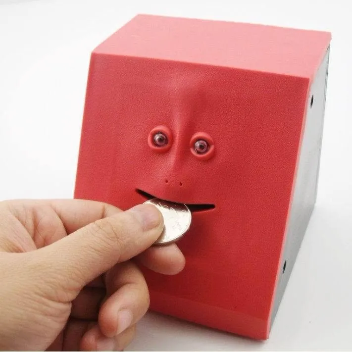 Kids Toy Face Bank Coin Piggy Bank Electronic Coin Eating Box Money Saving Box Gift For Kids