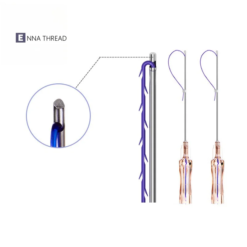 ENNA pdo cog derma v lifting thread 3d thread cog 4d 19g 21g 23g 3d 4d Pdo PCL Thread Face LIft Fishbone Cog