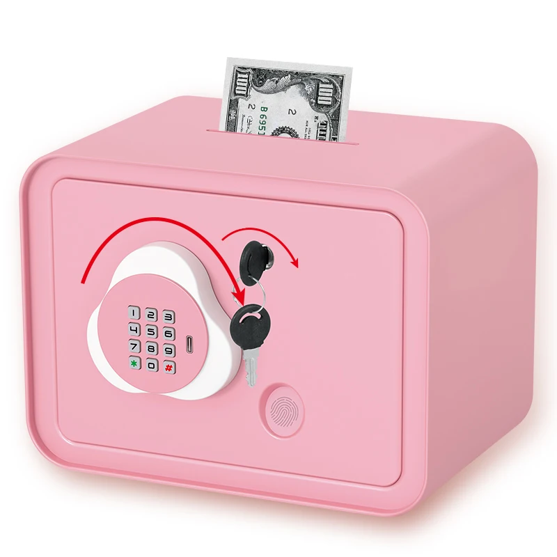 Large Plastic Square Piggy Bank Electronic atm Password Lovely Sustainable Smart Money Counting Safe Boxes Security For Kids