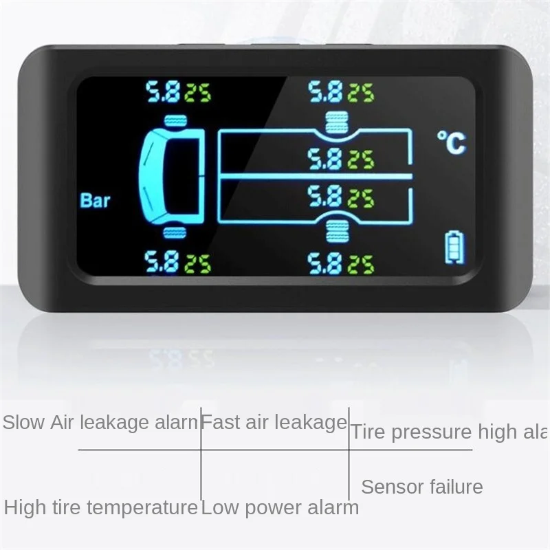 Беспроводная система контроля давления в шинах на солнечных батареях 0-15 кг с внешним датчиком давления в шинах 24 В