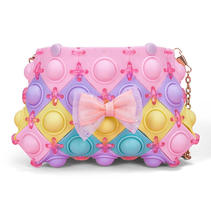 Пузырьковая сумка через плечо с эффектом «сделай сам», Сумочка через плечо для девушек, школьные принадлежности, сувениры для вечеринок, M3376