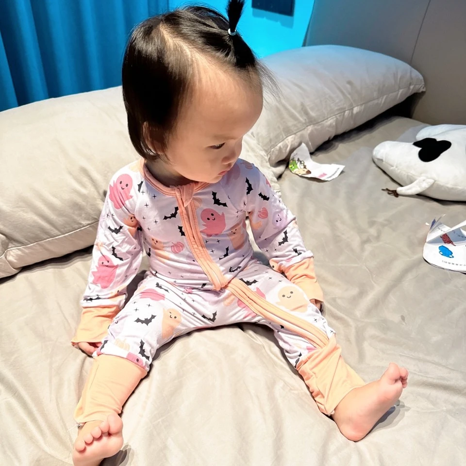 Bamboo Viscose Soft Baby Jumpsuit Pajamas Newborn Sleepers Boy Girl Clothes Printed Custom Baby Rompers