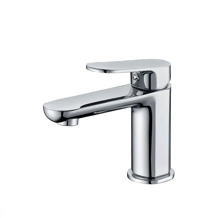 Modern Bathroom Deck Mounted Single Handle Brass Wash Basin Mixer Faucet