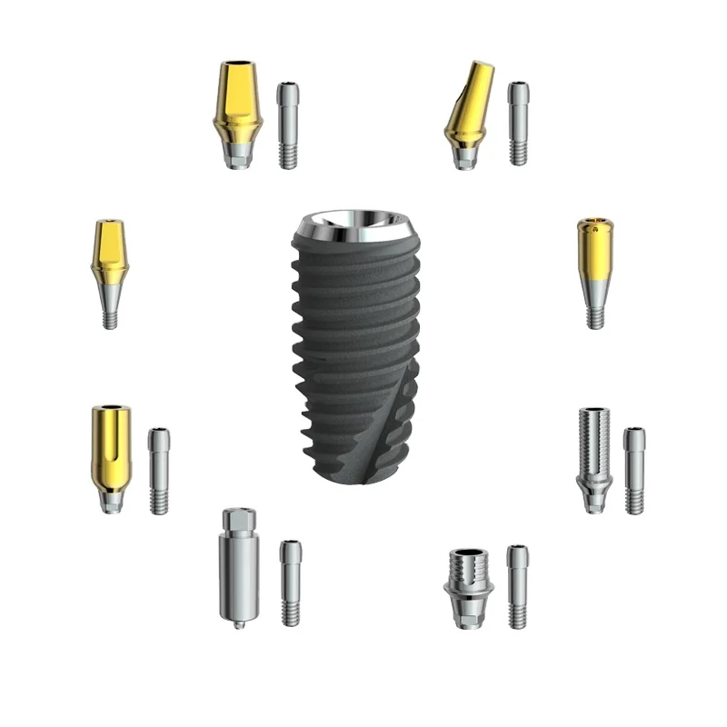 New Arrival Implant Fixture Titanium Medical Screw Compatible Dental Abutment