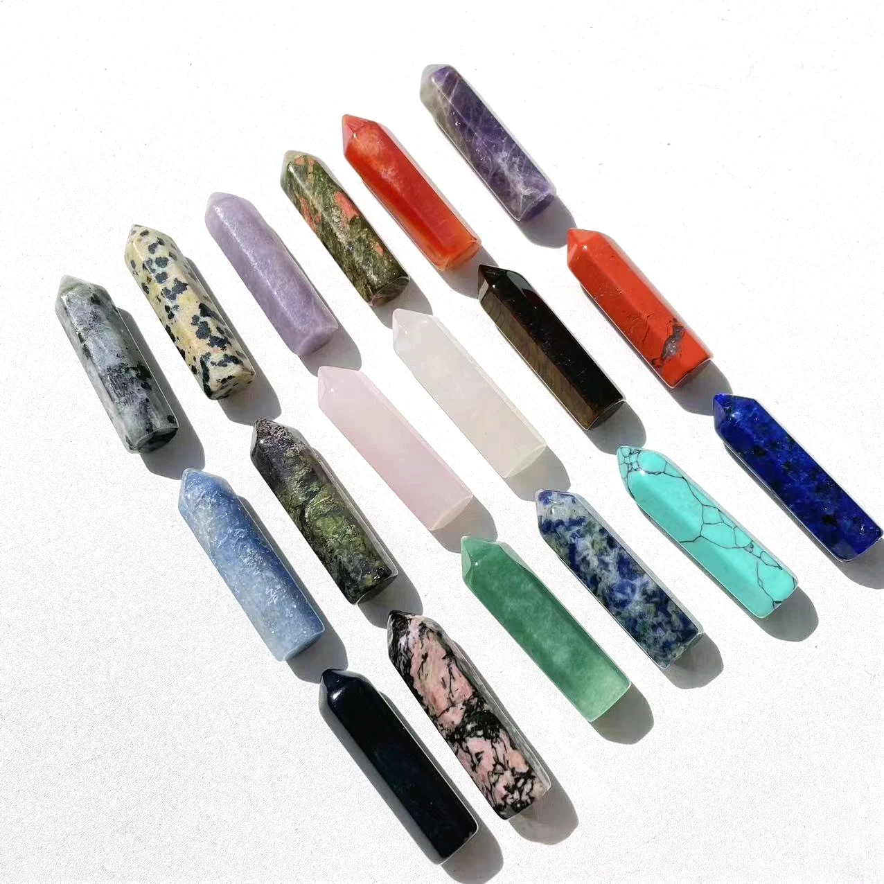 Bulk Wholesale Price 3cm Natural Polished Amethyst Rose Quartz Crystal Mini Point Tower Small