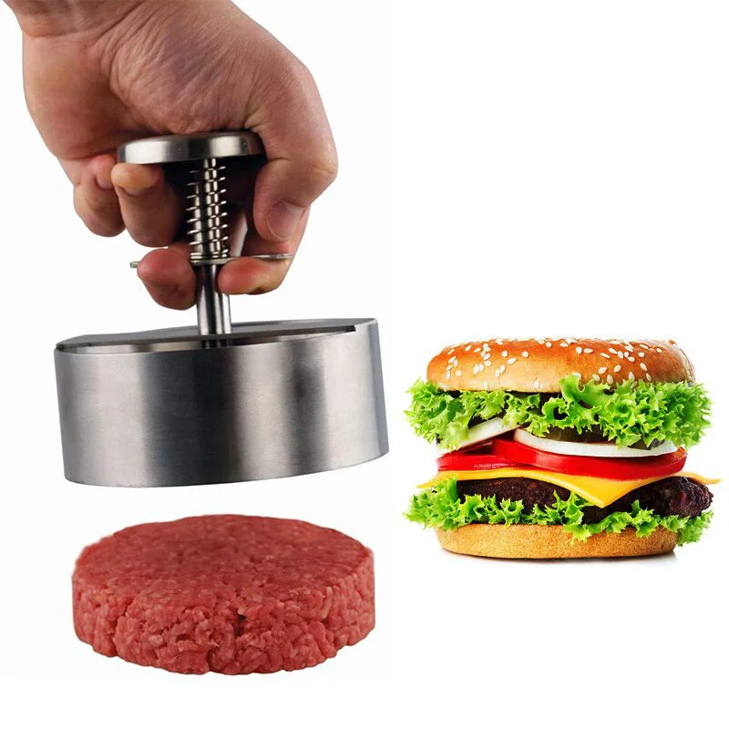 2024 Trending Good Price Home Kitchen Stainless Steel Non-Stick Hamburger Patty Maker Cooking Mould Meat Press Burger Press