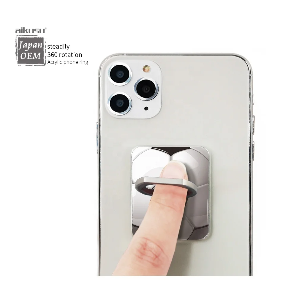 
Acrylic Phone ring stand plastic phone holder custom design epoxy phone ring reusable adhesive 