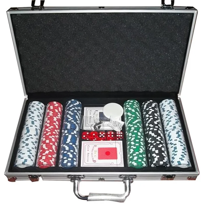 Wholesale High Quality Accept Customized Clay Poker Chips Set 300 With Case for Casino