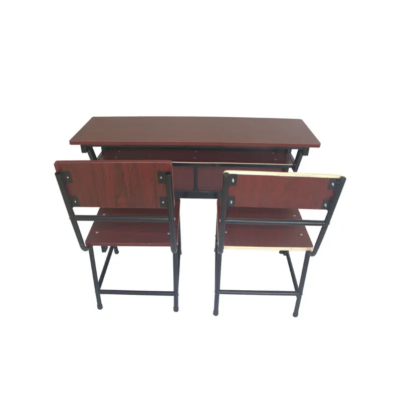 Hot sell high quality wholesale double wood school furniture desk for Philippines