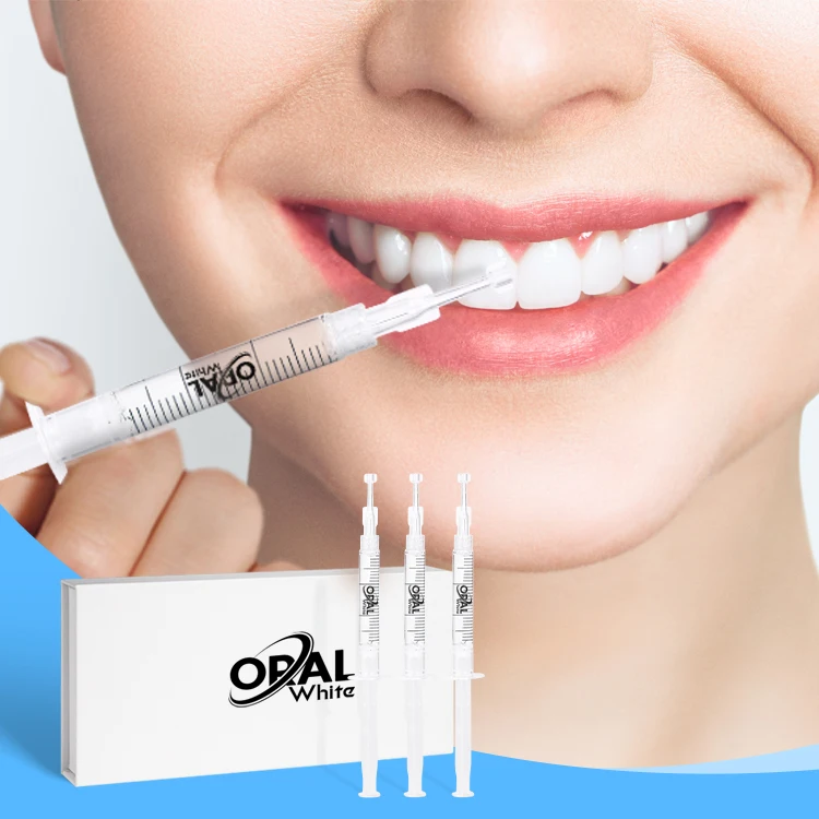High Quality Residue Free Brightening Smile Enamel Safely Care 3ml 5 Teeth Whitening Gel Syringe