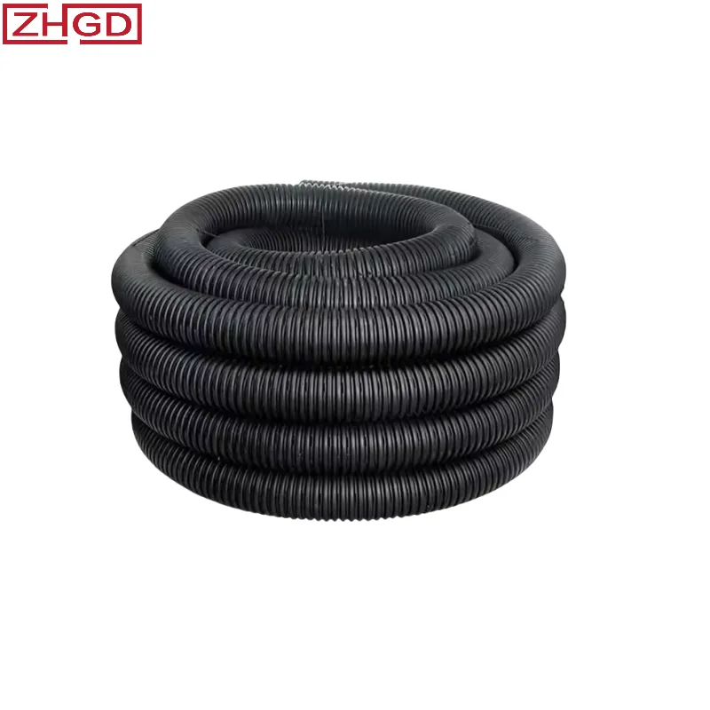 Полиэтилен высокой плотности HDPE гофрированный перфорированный рифленый дренажный пластиковый трубопровод нового типа легкий прочный материал