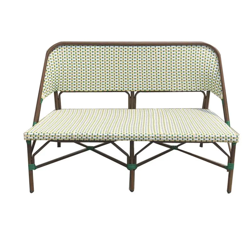 2 seater rattan woven garden patio outdoor bench