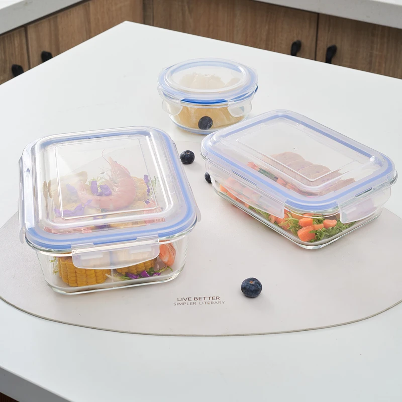 Variety Size Mini supplement High borosilicate glass sealed jar food storage small lunch sub-packing fresh-keeping box