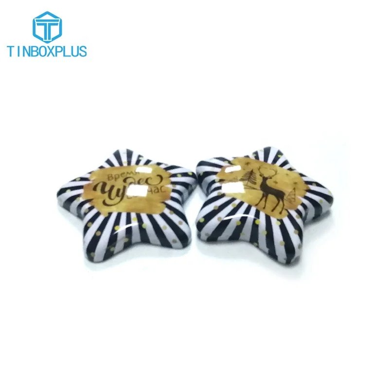 ECO friendly Christmas and Easter decorative star shaped tin box gift metal tin box for packaging