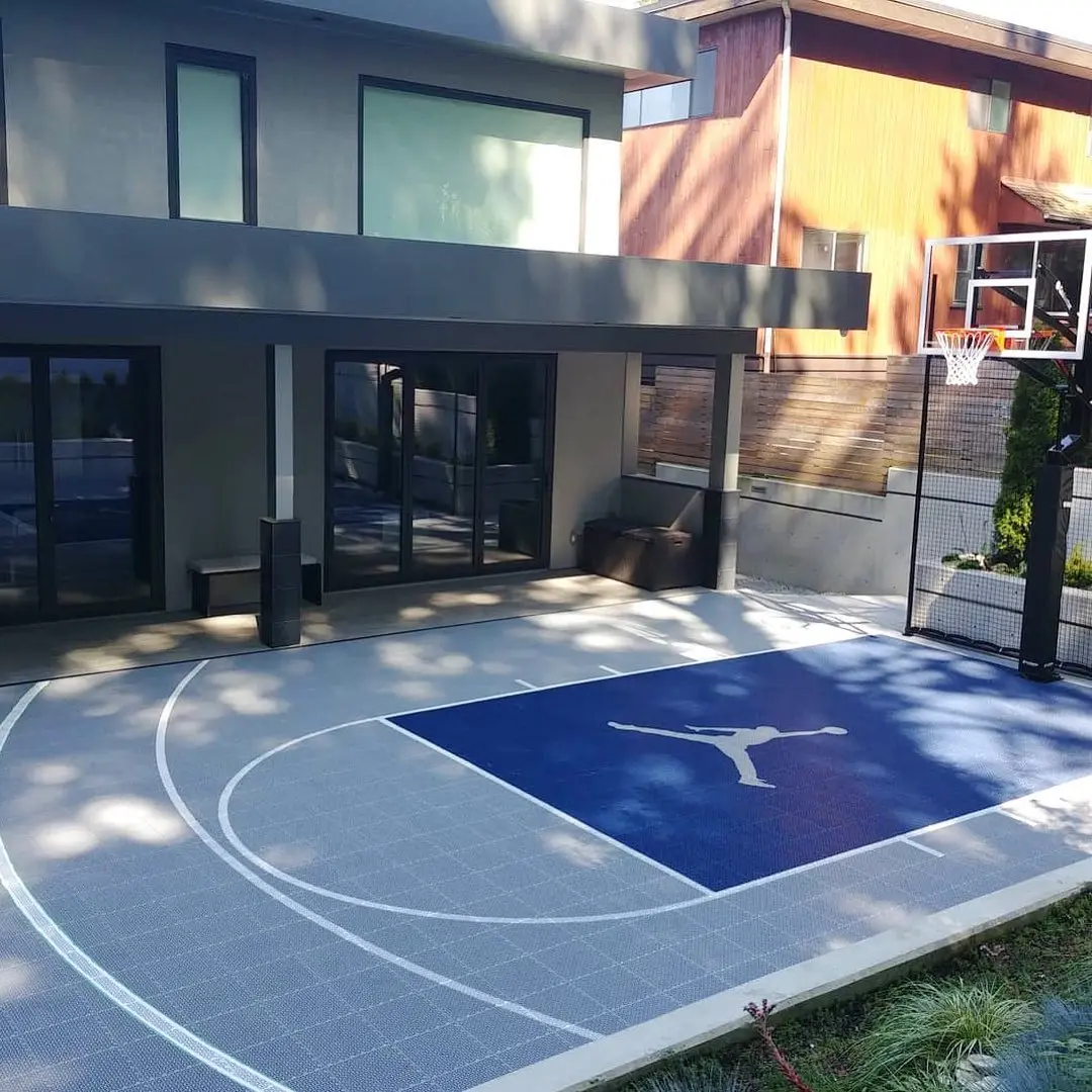 Multi-activity waterproof Outdoor interlocking pp material sports flooring for basketball court