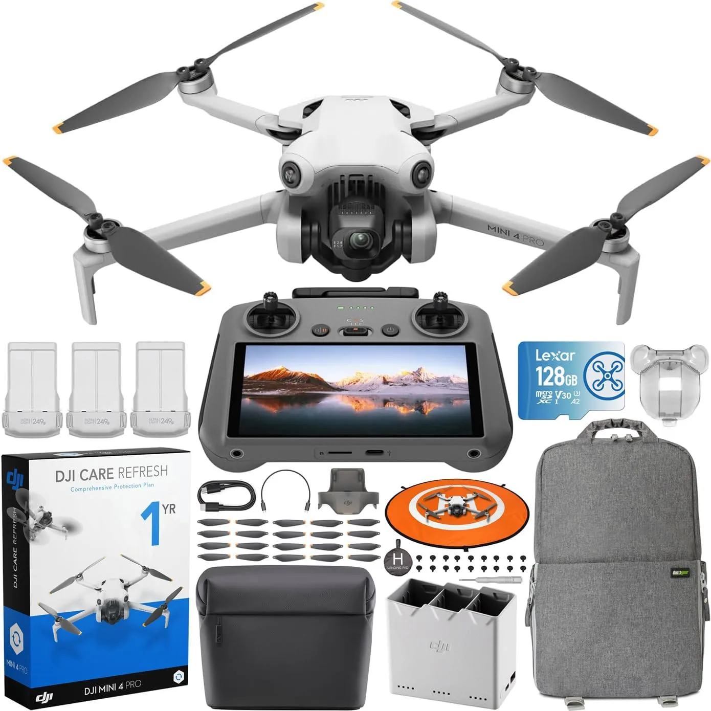 2024 New Arrive for DJIs Mini 4 Pro Fly More Combo with RC 2