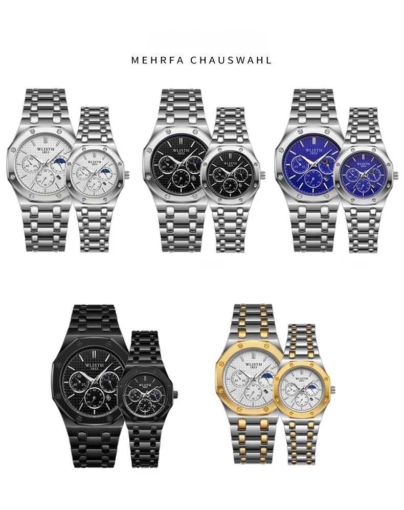 Simple Casual Watches Couple Flexible Stretch Band Quartz Watches Men Women