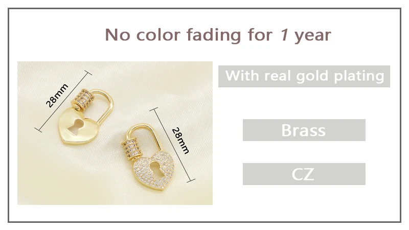 Diy Custom Heart Shapes Connector Clasps Lock Charm Accessories Gold Plated Clasp Heart Toggle Clasp For Women Necklace Bracelet