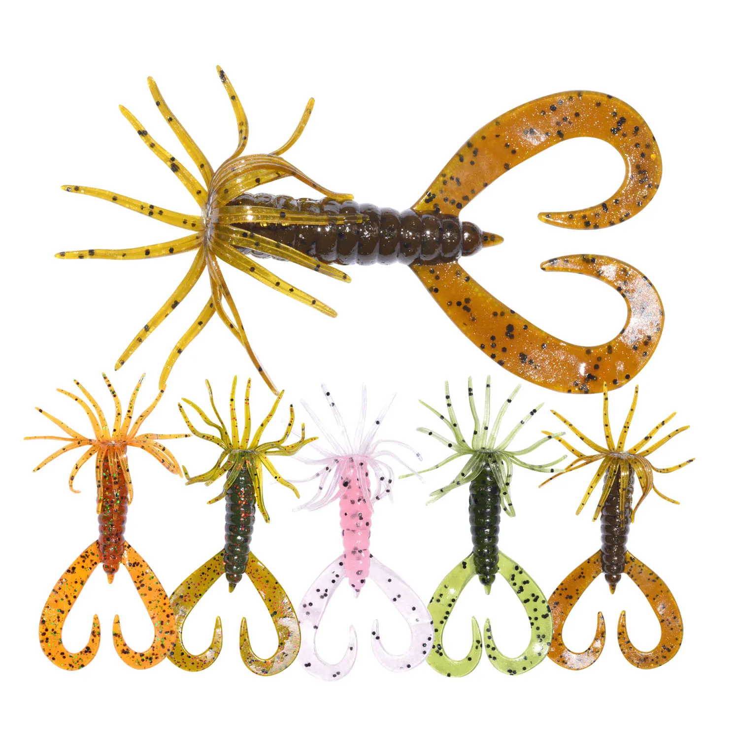 Afishing Lure AR16 75mm 2.9g fresh water and sea fishing soft plastic squid lure with skirt