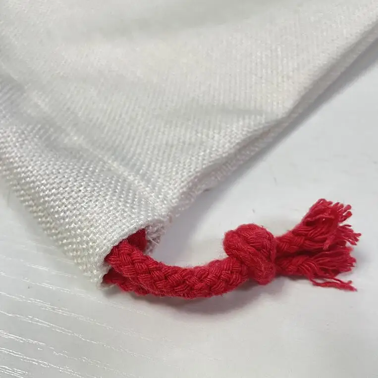 10oz Heavy Thick 280gsm Sublimation Christmas Stocking with Red Cotton Cords Gift Packing Children Promotional Party Supplies