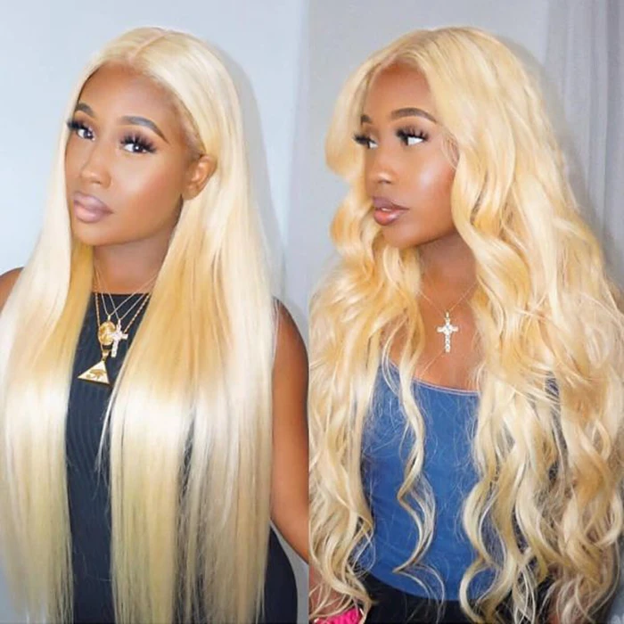 Brazilian 613 Blonde  Full Lace Wig Human Hair 40 Inch 613 Virgin Hair Human Hair Lace Frontal Wig