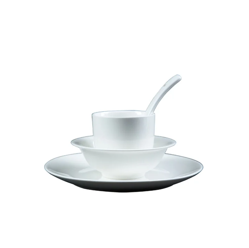 
Custom printed Wholesale White Melamine Plates Kitchenware Dinner Set 