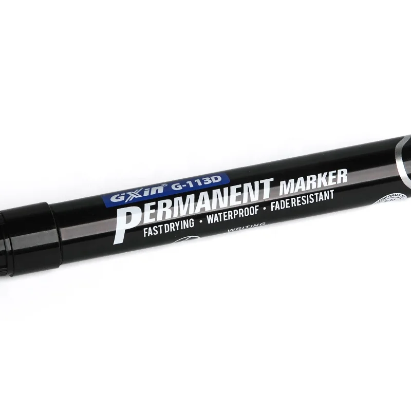 Gxin G-113D Bullet Chisel Tip Custom Logo wholesale High Quality large capacity Waterproof Refillable Permanent Marker Pen