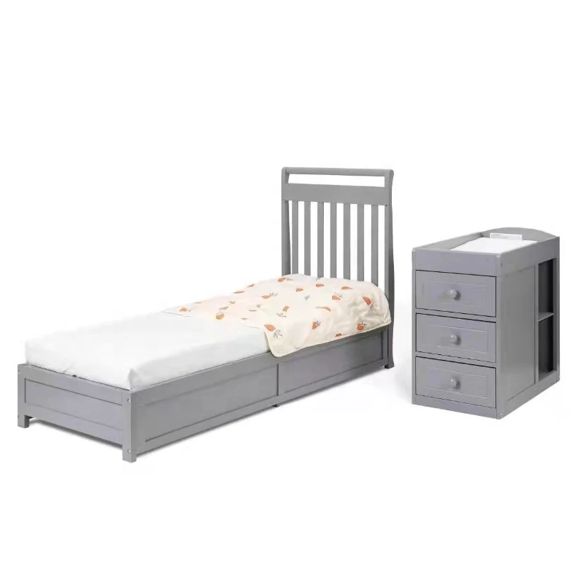 
Сосновая деревянная детская кровать с ящиками/Детская кровать для хранения 