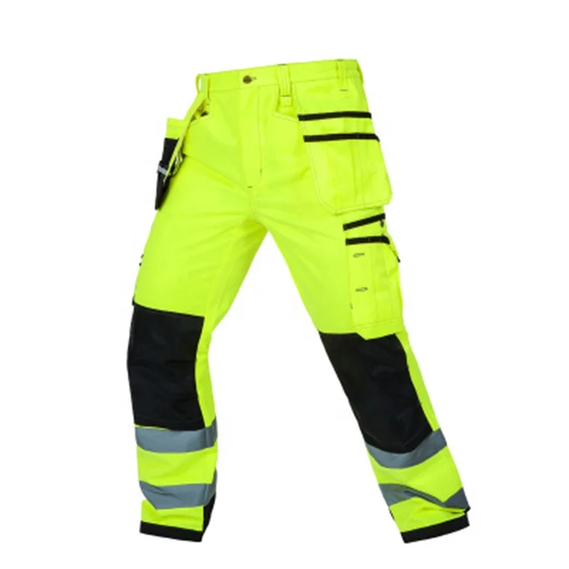 Work Suit for Construction Reflector Hi Vis Jacket and Pants Set Safety Workwear