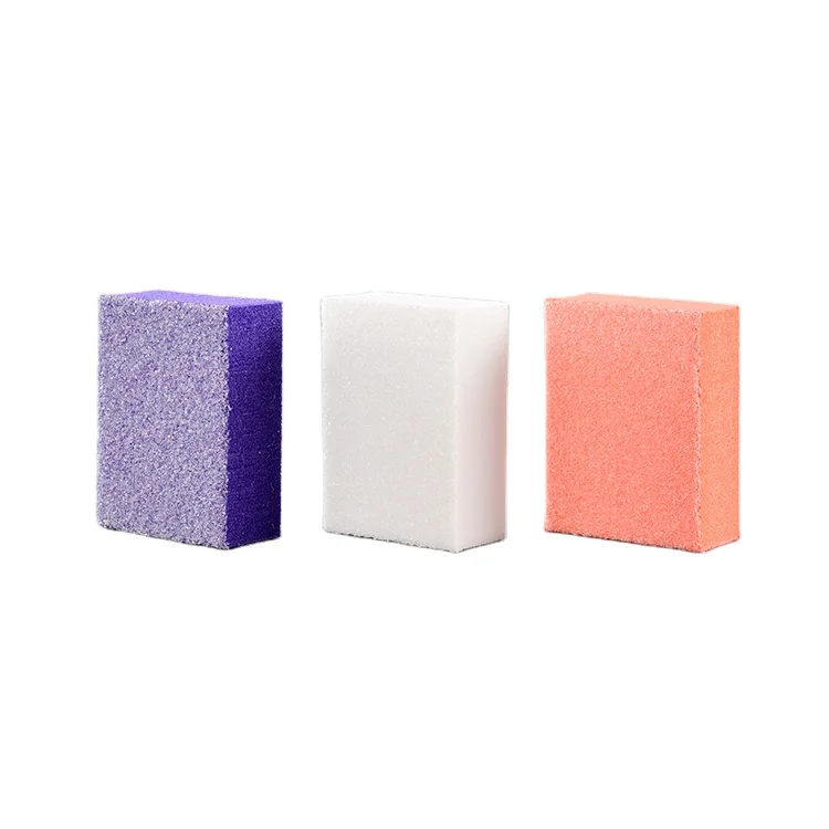 Factory wholesale nail file buffer EVA sponge nail buffer 1500 pcs reused three colors different sand degree nail buffer block