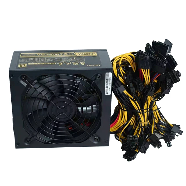 JIESHUO 1800W 3000W 12V 80PLUS cooler reliable provider atx 24pin Atx PSU 1200w 2000w gpu pc computer server power supply