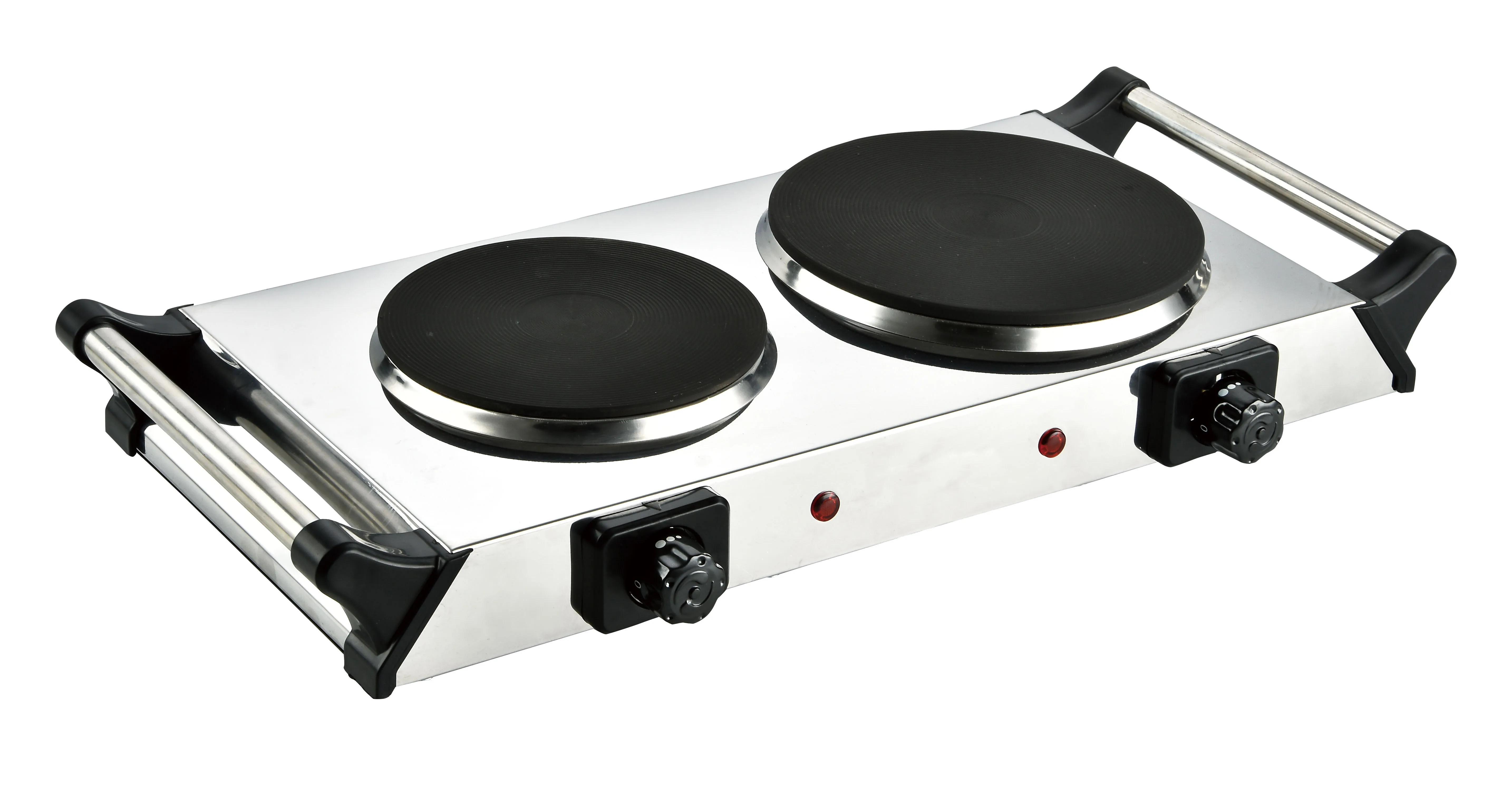 hot sale portable  multi-function excellent quality Stainless Steel double-burner electric cooking stove with handle hot plate