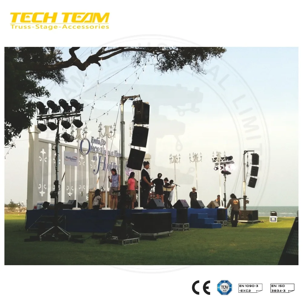 Hot sale 6.5m exhibition booth portable telescopic lifting truss lifting tower for Wedding decoration