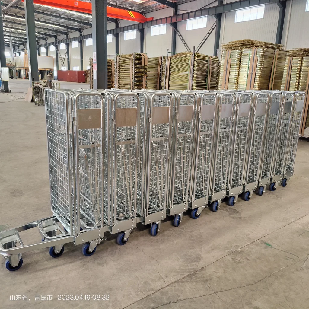BHK95 four side Demountable Steel container Trolley Warehouse Roll Pallet Cage with high quality