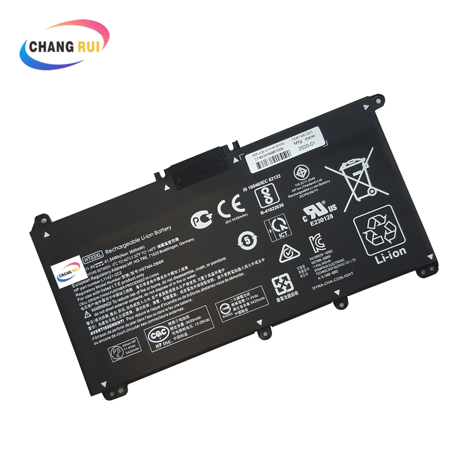 HT03XL 41Wh Laptop Battery for HP Pavilion 14-ce 14-dh 14m-dh 14t-dh 15-cs 15-cu 15-cw Genuine Original Li-ion Battery