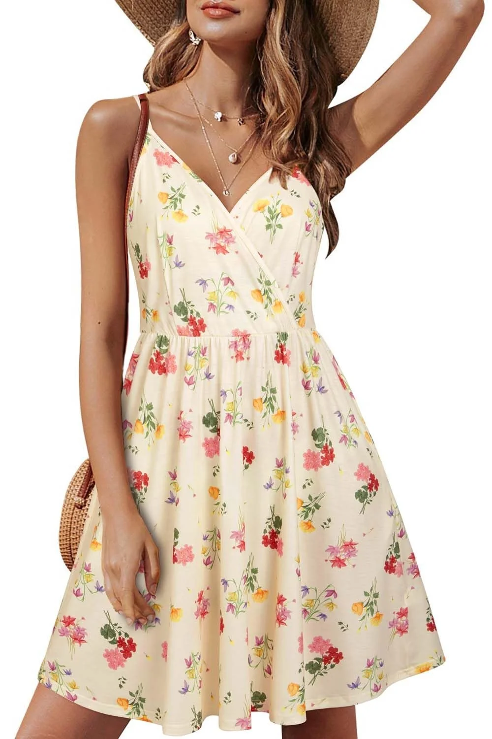 Womens Garment Sexy Slip Dress Custom Print Summer Casual Swing Sundress