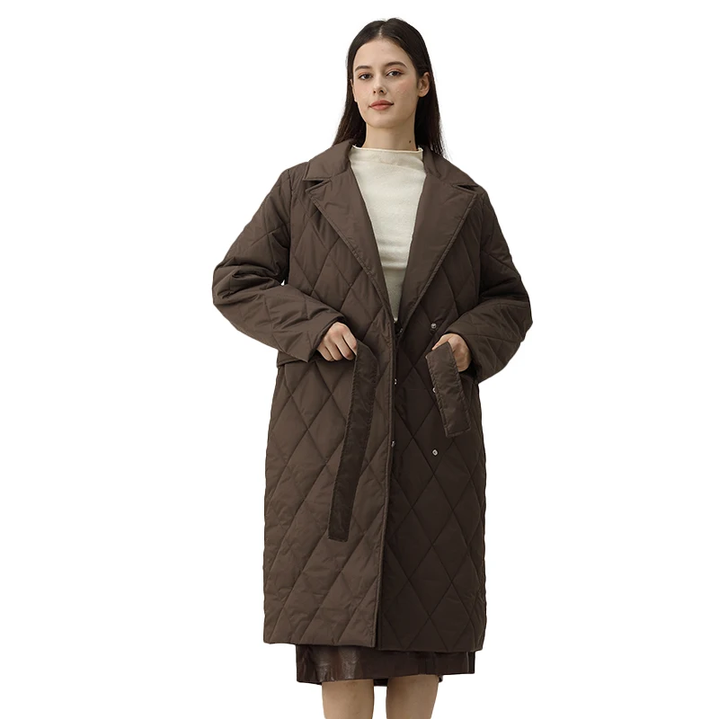 Wholesale Girl Long Plus Size Down Coat Ladies Belt Padded Jacket Warm Winter Fur Women Parka