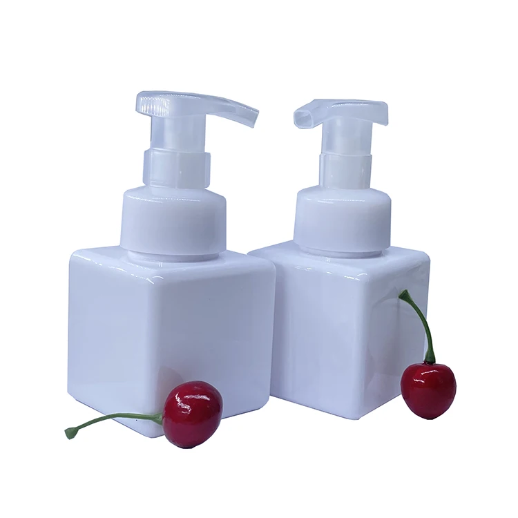 250ml 500ml Foaming Face Wash Soap Dispensers pink Clear Foamer foam pump pet square plastic bottles