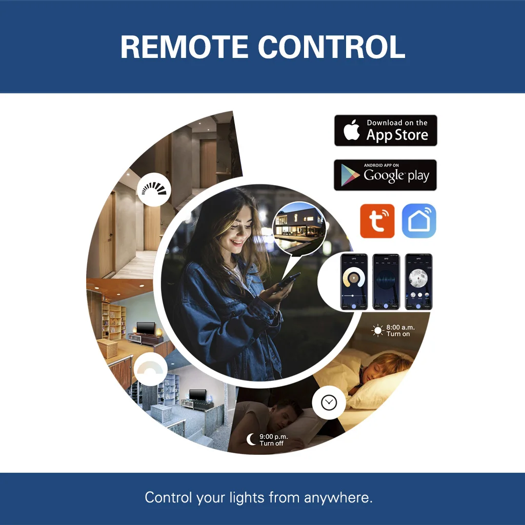 Лампа VACE с дистанционным управлением лампы через Google подсветка приложением Wlan дизайн интерьера потолочный светодиодный светильник для умного дома