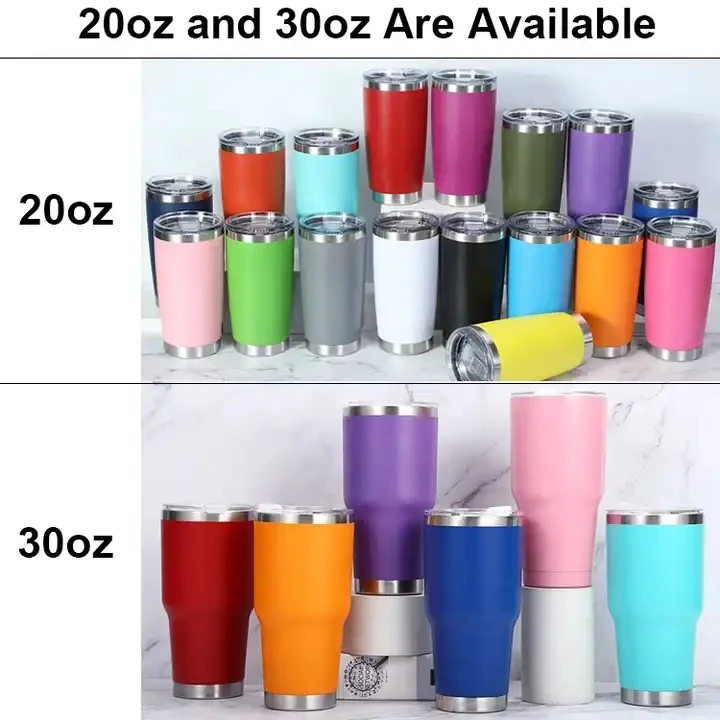 30oz 20oz Stainless Steel Tumblers termos Double Wall Vacuum glasses keep Cold Vasos Travel wine Cups