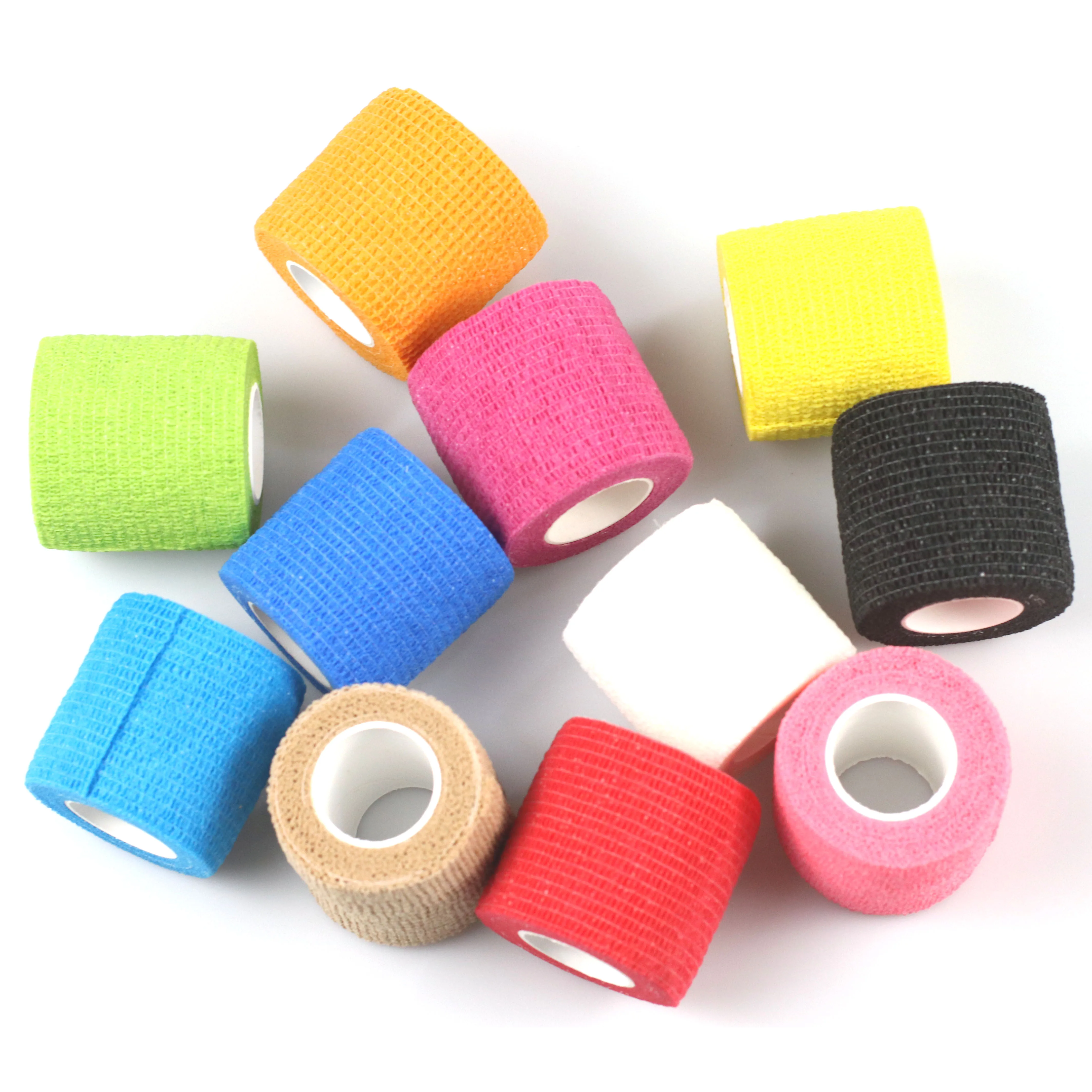 Cohesive Bandage Self Adhesive Bandage Print Face Mask CE 1pcs Ice Bag Reusable Fixing Band Bandage Medical Non Woven Roll 4.5m