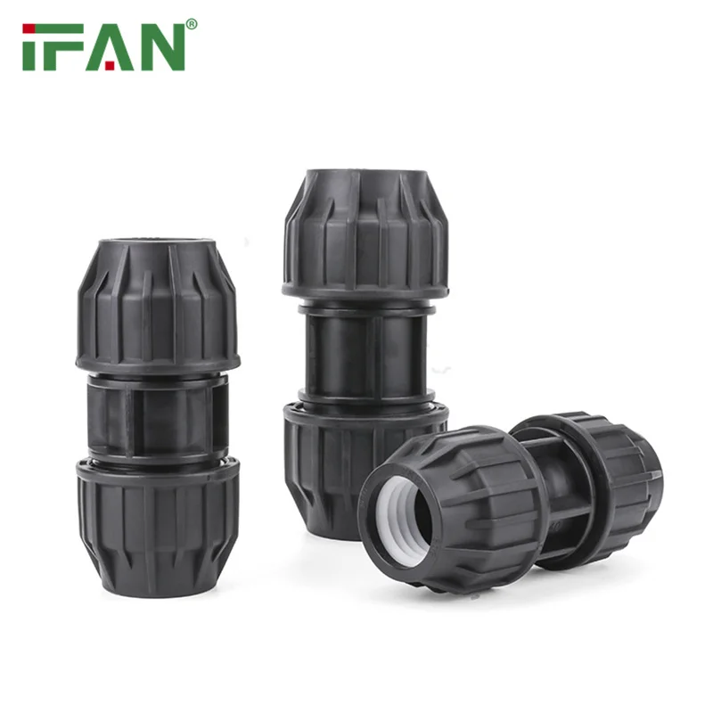 IFAN Plomberie Material Water Drip Irrigation PP HDPE Pipe Fitting Plastic PP Compression Fitting Quick Connection Poly Fittings